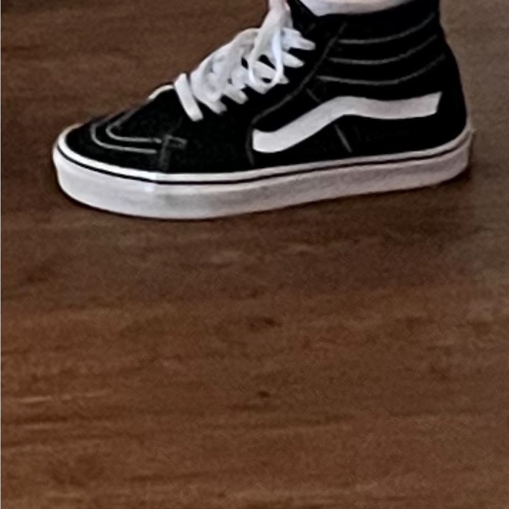 Vans Black and White High-Top Sneakers